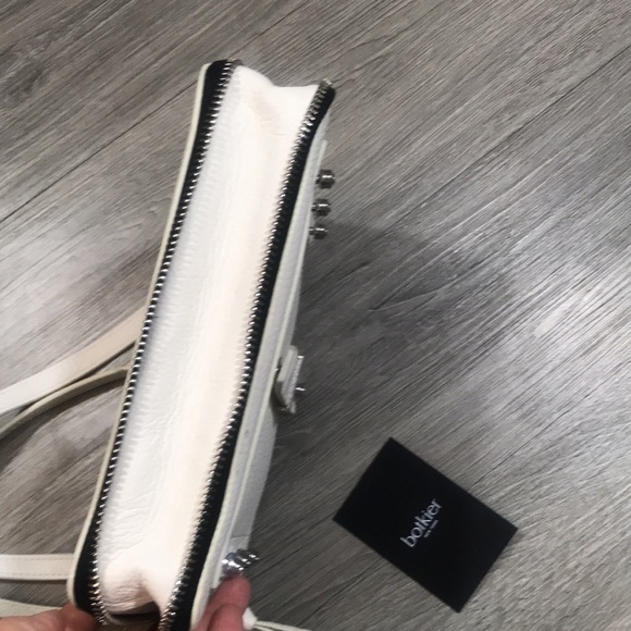 Botkier NWT White Pebbled Leather Expandable Crossbody Handbag - Picture 10 of 16
